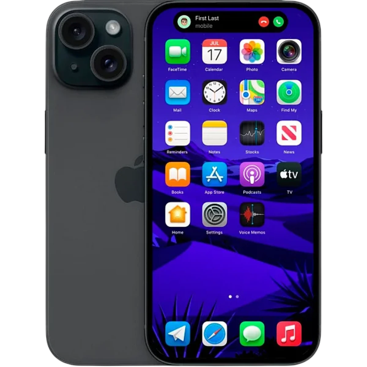 Apple iPhone 15 · Черный · 128 Гб · e-SIM